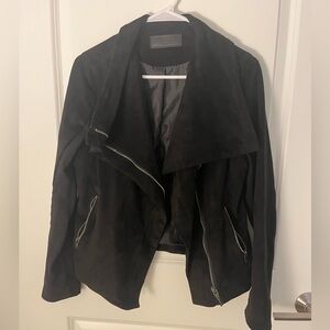 Black Suede Moto Jacket